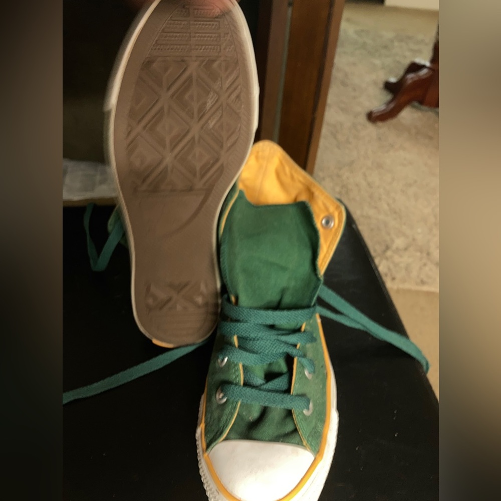 Green and Gold Chuck Taylor’s